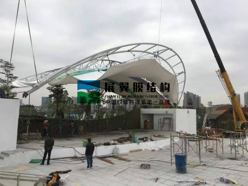 廈門海滄兒童公園張拉膜結構看臺工程