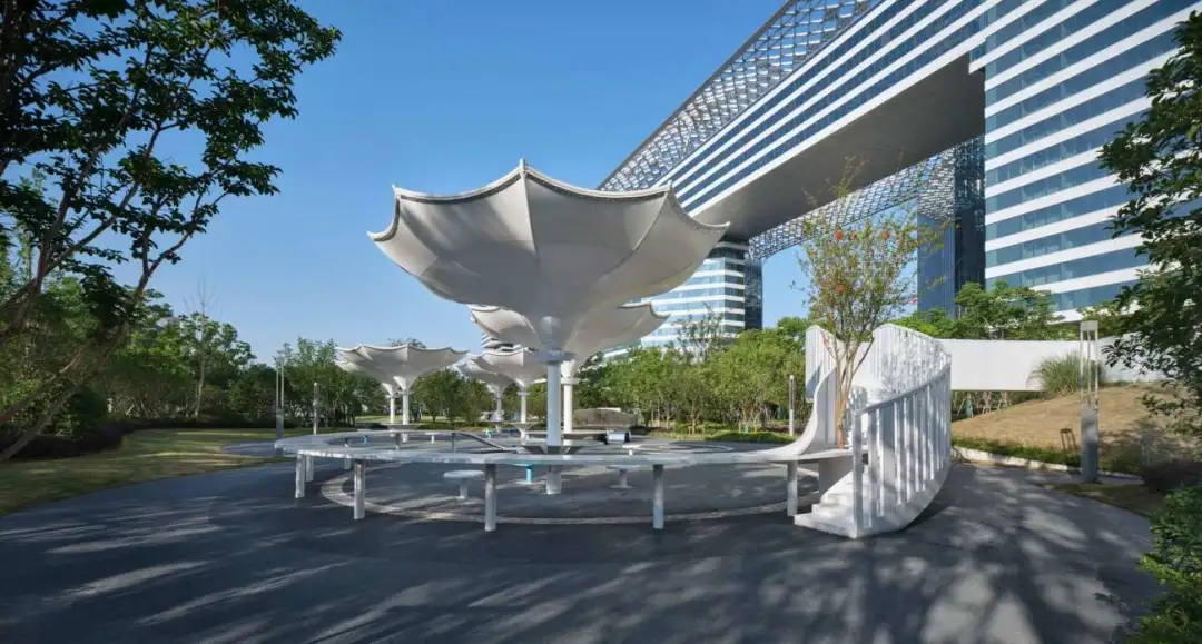 口袋公園，那些適得其所的張拉膜設(shè)計(jì)