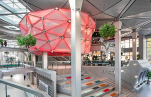 ETFE膜結(jié)構室內(nèi)應用--德勤書院“大燈籠”裝置